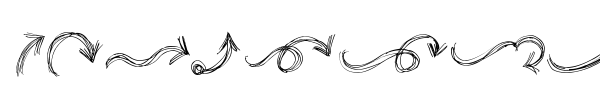 Go around the books - Arrows font preview